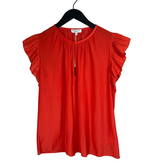 New RAMY BROOK Destinee Orange Cap Sleeve Top - Picture 4 of 7